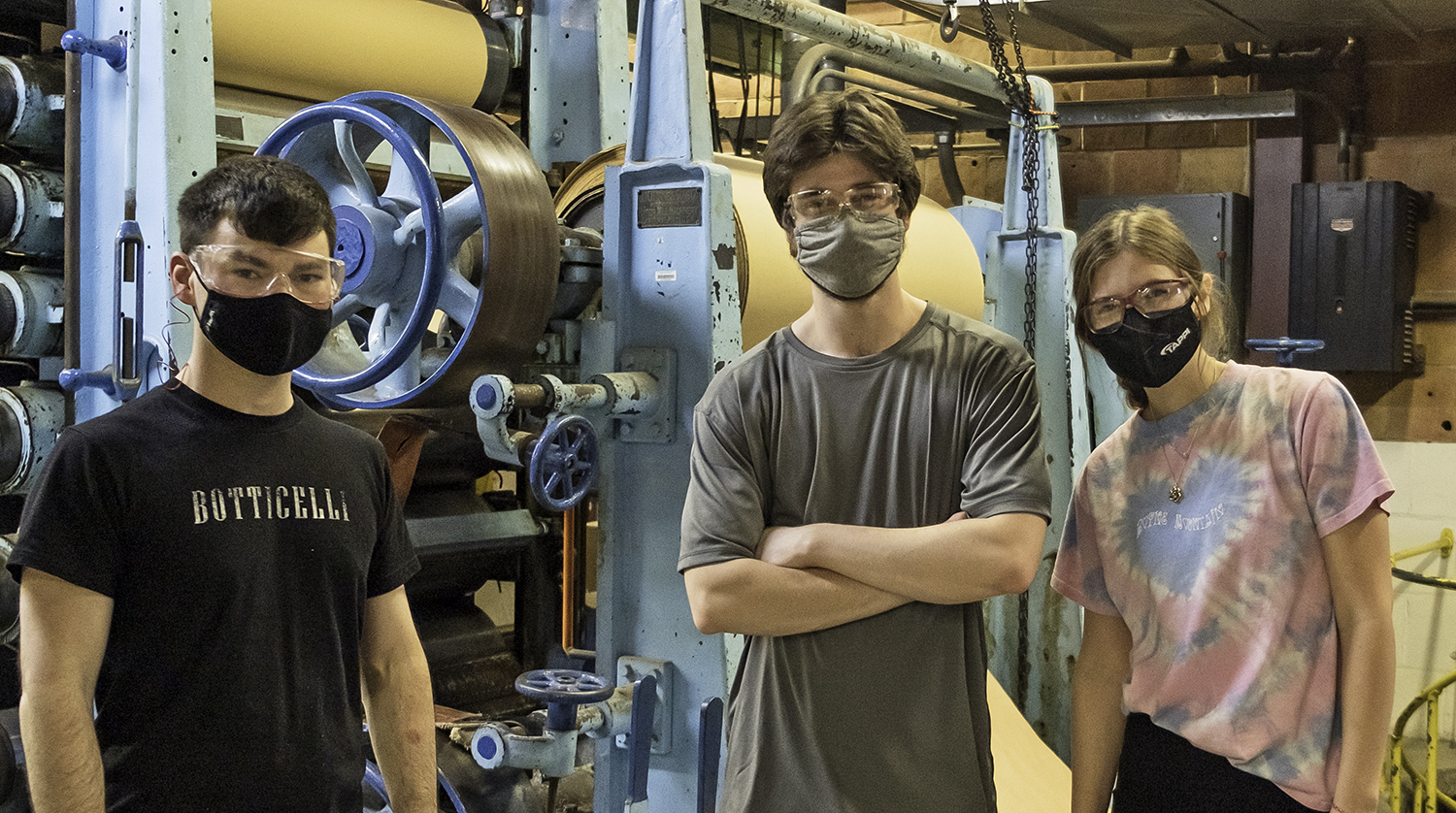 The students from left to right are: Blaise Knapp ’22, Kelly O